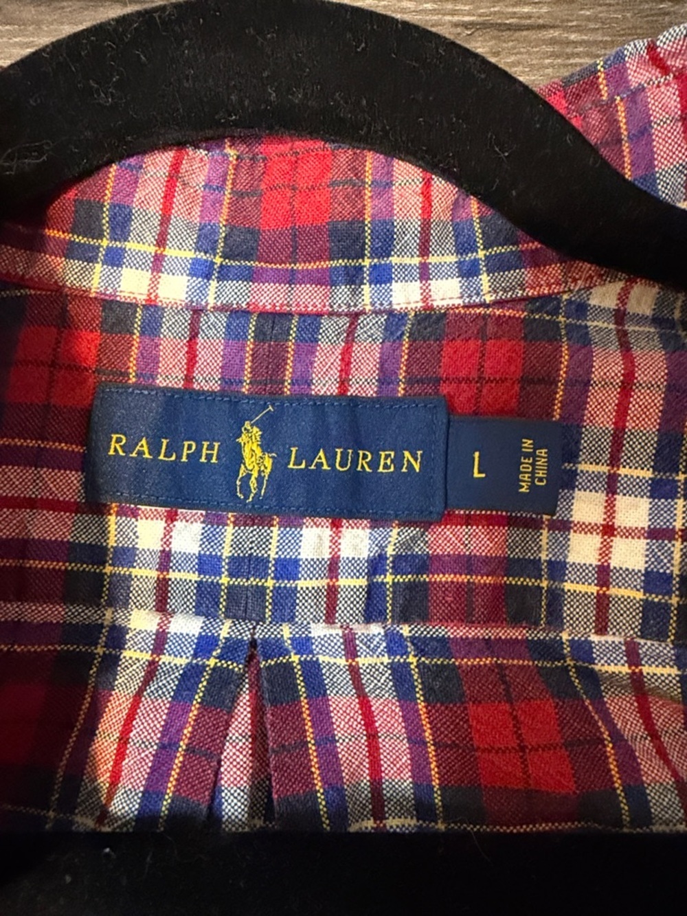 Ralph Lauren Red White and Blue Plaid Button-Down Shirt - Picture 2 of 5